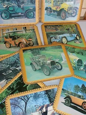 10 X Vintage Retro Card Craft Placemats - Vintage Cars / Crochet Edges • $25.20
