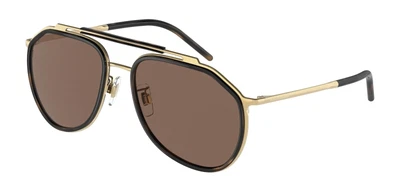 $316.80 • Buy Dolce & Gabbana DG 2277 Gold/Brown 57/18/140 Men Sunglasses