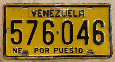 Venezuela Por Puesto Auto License Plate   576 046   South America • $29.99