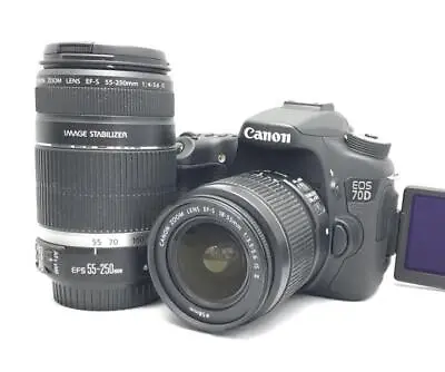 Canon EOS 70D W Lens Set ♪ Comes With Wifi ♪ For Beginners ♪ • $1339.18