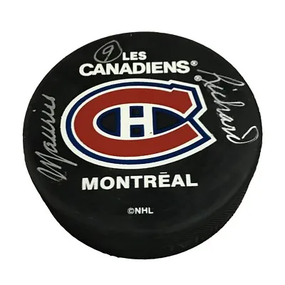 Maurice Richard Signed Montreal Les Canadiens Puck (No Border) • $319.99