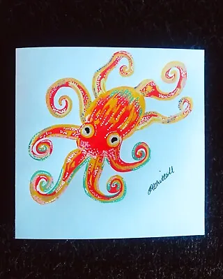 £3.50 • Buy Octopus Blank Hand Painted Card