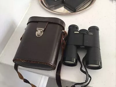 Zeiss Dialyt 10 X 40B Binoculars With Original Brown  Leather Case Vgc • £54