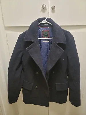 J Crew Bayswater Peacoat Thinsulate Insulation 100% Wool Mens Size Small • $70