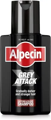 Alpecin Grey Attack Caffeine & Colour Shampoo For Men 1X 200Ml | Gradually Darke • £14.99