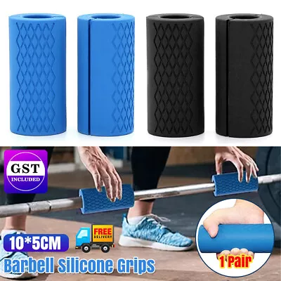 1 Pair Barbell / Dumbbell Thick FAT BAR Bar Hand Grips Fitness Exercise Grips • $21.78