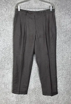 Enzo Mantovani Zignone Italy Wool Cashmere Pleated Dress Pants Mens Size 34x30 • $34.99