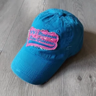 WWII Museum New Orleans Hat Baseball Cap Blue Pink Distressed Adjustable OSFA • $9.59