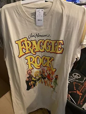 Jim Henson's Fraggle Rock Muppets Graphic T Shirt Cream Size Mens 2XL *NEW* • $7.99