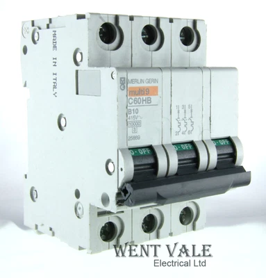 £32.95 • Buy Merlin Gerin Multi 9 - C60HB310 - 10a Type B Triple Pole MCB Unused