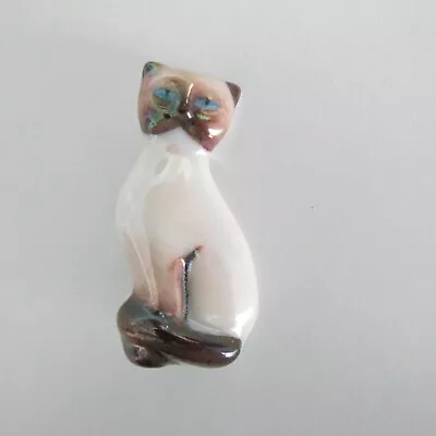 Signed Avon Porcelain Siamese Cat Brooch Pin Vintage • $17.99