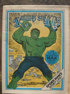 INCREDIBLE HULK! SPIDERMAN!  Rolling Stone Mag. #91 Sep 16 1971 NEW/EXCELLENT!! • $99