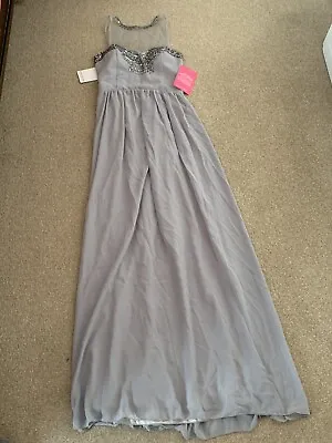 New Little Mistress Grey Sparkle Maxi Dress Size 10 • £12