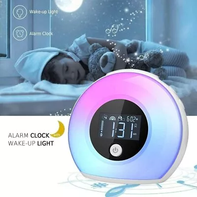 $85.79 • Buy Wake Up Night Light,Alarm Clock Bluetooth Speaker Lamp Dimmable Kids Gift Music