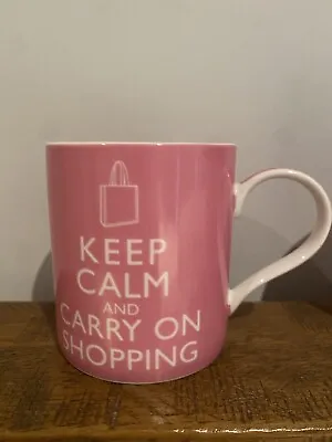 Keep Calm And Carry On Shopping Pink Ceramic Mug Great Gift • £4.99