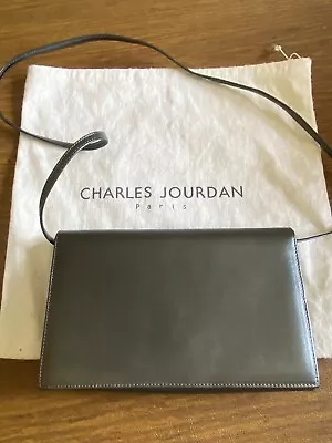 Charles Jourdan Classic Black Clutch Bag W/ Shoulder Strap • $39