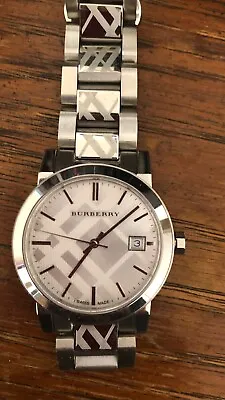 Burberry 38mm Swiss Stainless Steel Bracelet Watch In Silver • $185