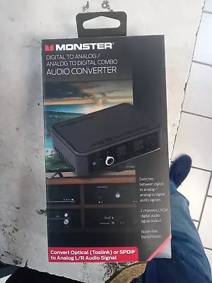 Monster Digital/Analog Audio Converter • Optical SPDIF Or Toslink (New In Box) • $17.99