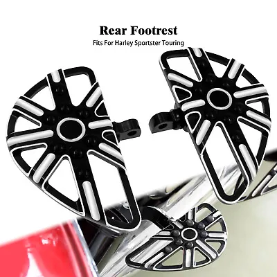 CNC Cut Rear Floorboard Footpeg Footrest Fit For Harley Male Mount 1986-2023 • $47.49