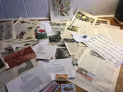 £6 • Buy Vintage Craft Paper.Music Maps Encyclopedia Postcards,Stamps,Cig Cards,recipes.