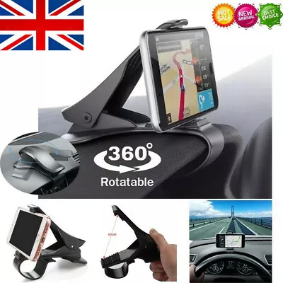 Universal Car Mobile Phone Stand HUD Cradle Dashboard GPS Mount Clip Holder UK • £4.79