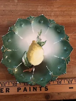 Antique Moritz Zdekauer MZ Austria Fruit Lemon Porcelain Scalloped 6 1/4 Plate • $15