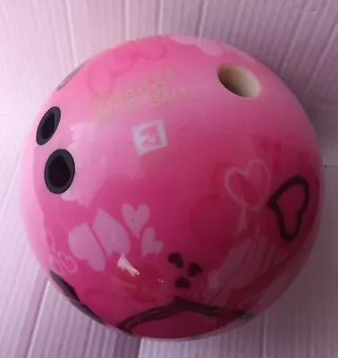 Brunswick USBC DC51398 Hearts Glow Pink Viz A Ball Bowling Ball Drilled 14lbs  • $39.99