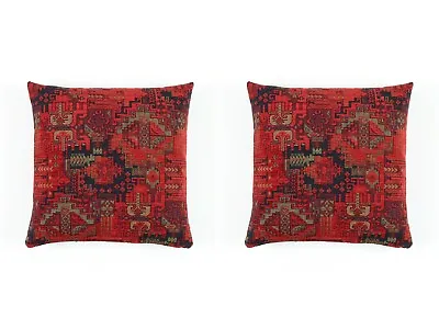 $32 • Buy Set Of 2 Kilim Pattern Woven Fabric Pillow Cover Kilim Rug Southwestern Bohemian