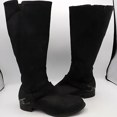 UGG Australia 6.5 Channing Equestrian Riding Boots Black Leather Stirrup 1004509 • $33.84