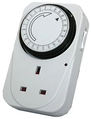 1x2x3x6  24 Hour Mains Plug In Timer Switch Time Clock Socket UK 3 Pin Adapter • £11.95