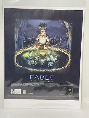 Fable - Vintage Gaming Print Ad / Poster / Game Room Wall Art - Microsoft Xbox A • $14.99