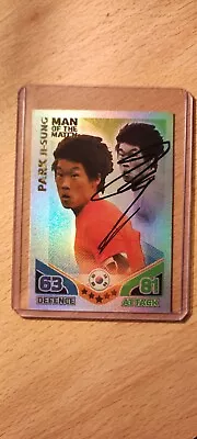 Ji Sung Park SIGNED Match Attax World Cup Korea MOTM Card - Read Desc • £5.49