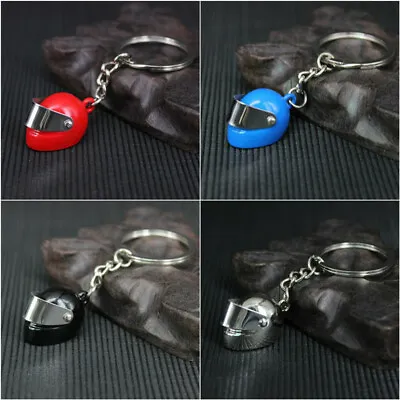 Helmet Keychain Bicycle Key Chain Ring Creative 3D Fashion Motorcycle • $5.95