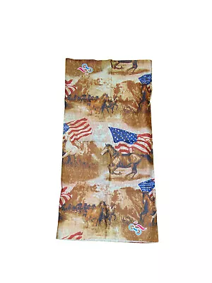 Western Themed Horse USA Flag Tube Scarf New Hat Mask Headband • $5.40