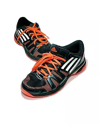 Adidas Volley Light Volleyball Shoes M21864 Women's Size 9 Black Orange Clean • $33