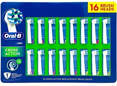 $89.69 • Buy NEW Oral-B Cross Action 16 Replacement Heads CrossAction For Electric Toothbrush