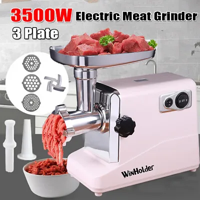 Heavy Duty 3500W Powerful Electric Meat Grinder Mincer Sausage Maker W/3 Blade • $67.99