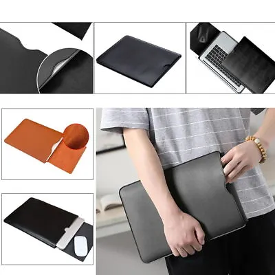 Sleeve Leather Laptop Bag Cover Case For Apple IPad/Macbook Air Pro 13 14 15 16 • £6.49