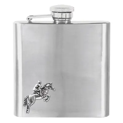 House Of Tweed 6oz Stainless Steel Horse Hip Flask • £25