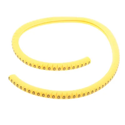 100x Yellow Cable Wire Markers Identification Lables Tags Managment Number 0 • £3.31