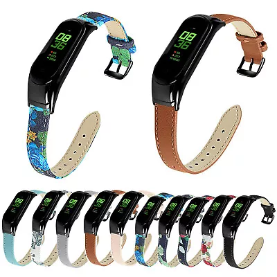Flowers Leather Strap For Xiaomi Mi Band 6 5 4 3 Miband Smart Bracelet Watchband • $12.99