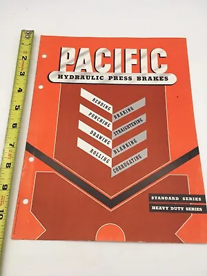 Vintage 1948 Pacific Hydraulic Press Brake Sales/ Specification Brochure -  • $9.95