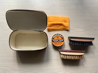 Vintage Polishing Nugget Tins Shoe Boot Polish Advertising Kit Bag • $35