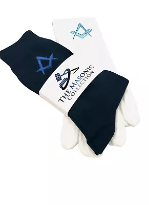 Men's Freemasons Masonic Socks & Matching Gloves - Masons Gift Lodge Regalia • $17.75