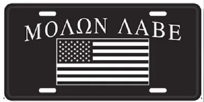 MOLON LABE USA FLAG PATRIOT TACTICAL BLACK 6 X12  Aluminum License Plate Tag • $9.88