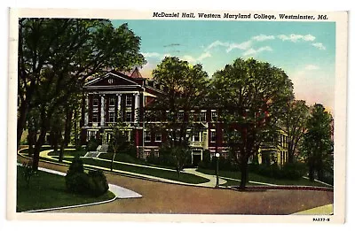 1943 Postmarked Postcard McDaniel Hall Western Maryland College Westminster MD • $4.49