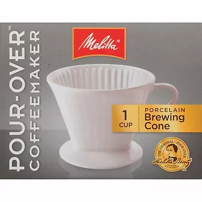 Melitta Coffee Makers Pour-Over Coffee Brewer Cone Porcelain 1 Cup • $23.08