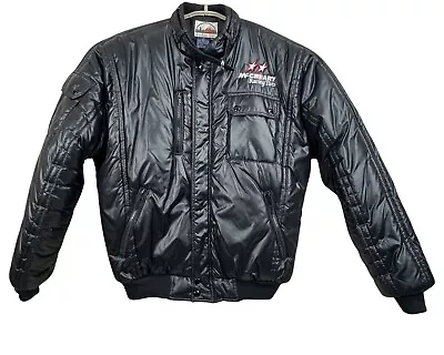 Vintage McCreary Tire Nylon Bomber Racing Jacket Black Tonkin XL • $129.99