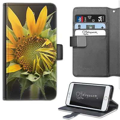£14.99 • Buy Yellow Sunflower Phone Case;PU Leather Flip Case Cover For Samsung;Apple