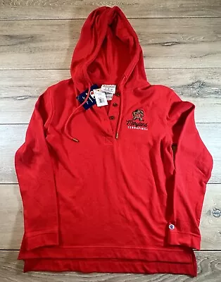 University Of Maryland Terrapins Hoodie Red Women's Size Small NWT Pullover • $30